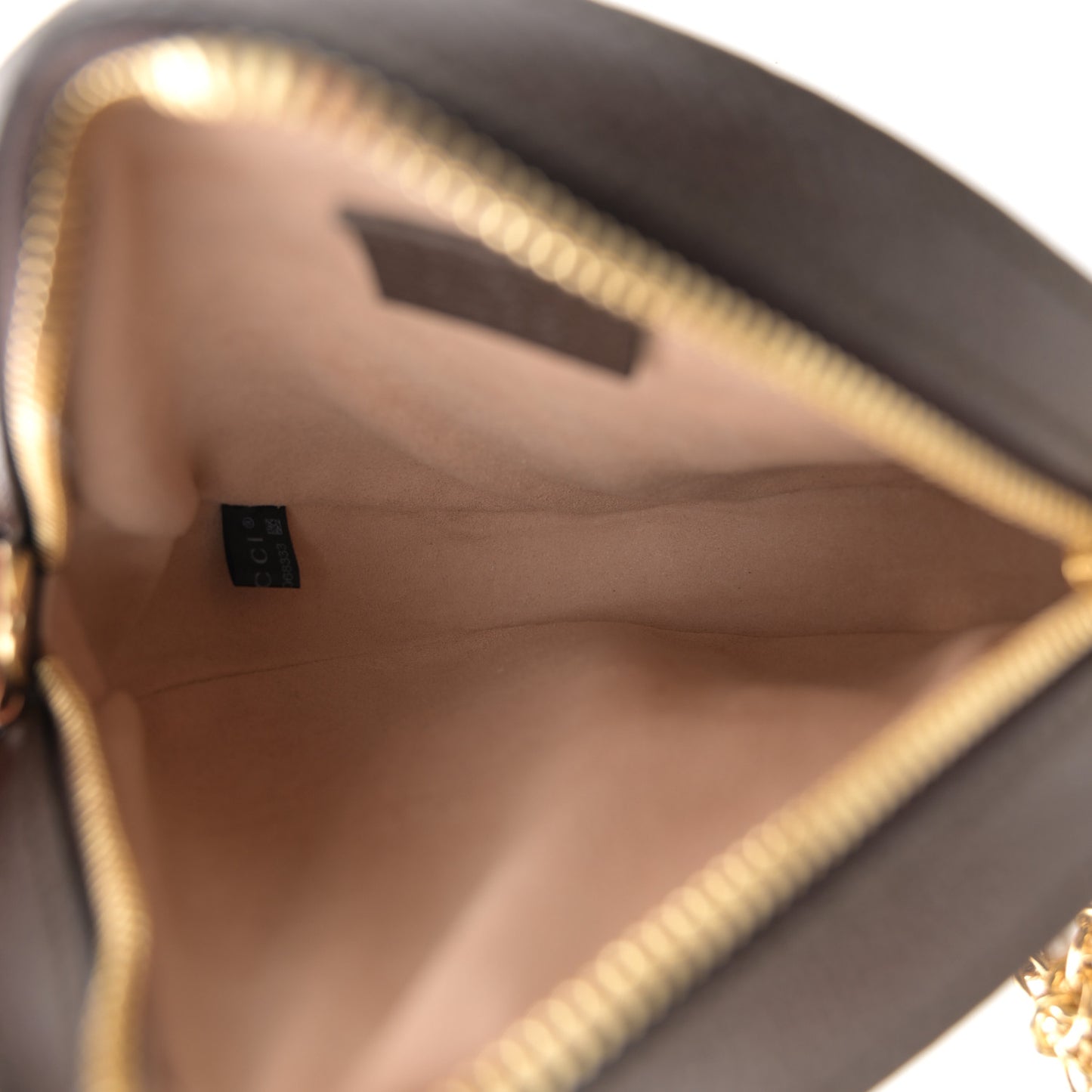 GG Supreme Monogram Web Mini Ophidia Round Shoulder Bag Brown