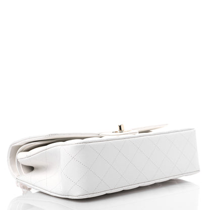 Chanel Caviar Quilted Medium Double Flap White 4 of 10