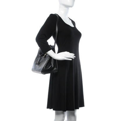 Valentino Garavani Calfskin Studded Medium Joylock Satchel Black 2 of 17