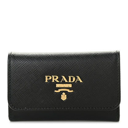 Prada Saffiano 4 Key Holder Black 1 of 8