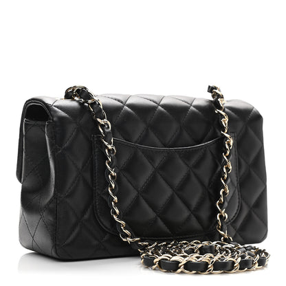Chanel Lambskin Quilted Mini Rectangular Flap Black 3 of 11