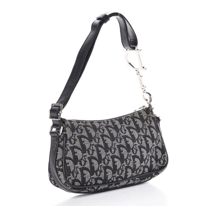 Christian Dior Monogram Shoulder Bag Black 3 of 7