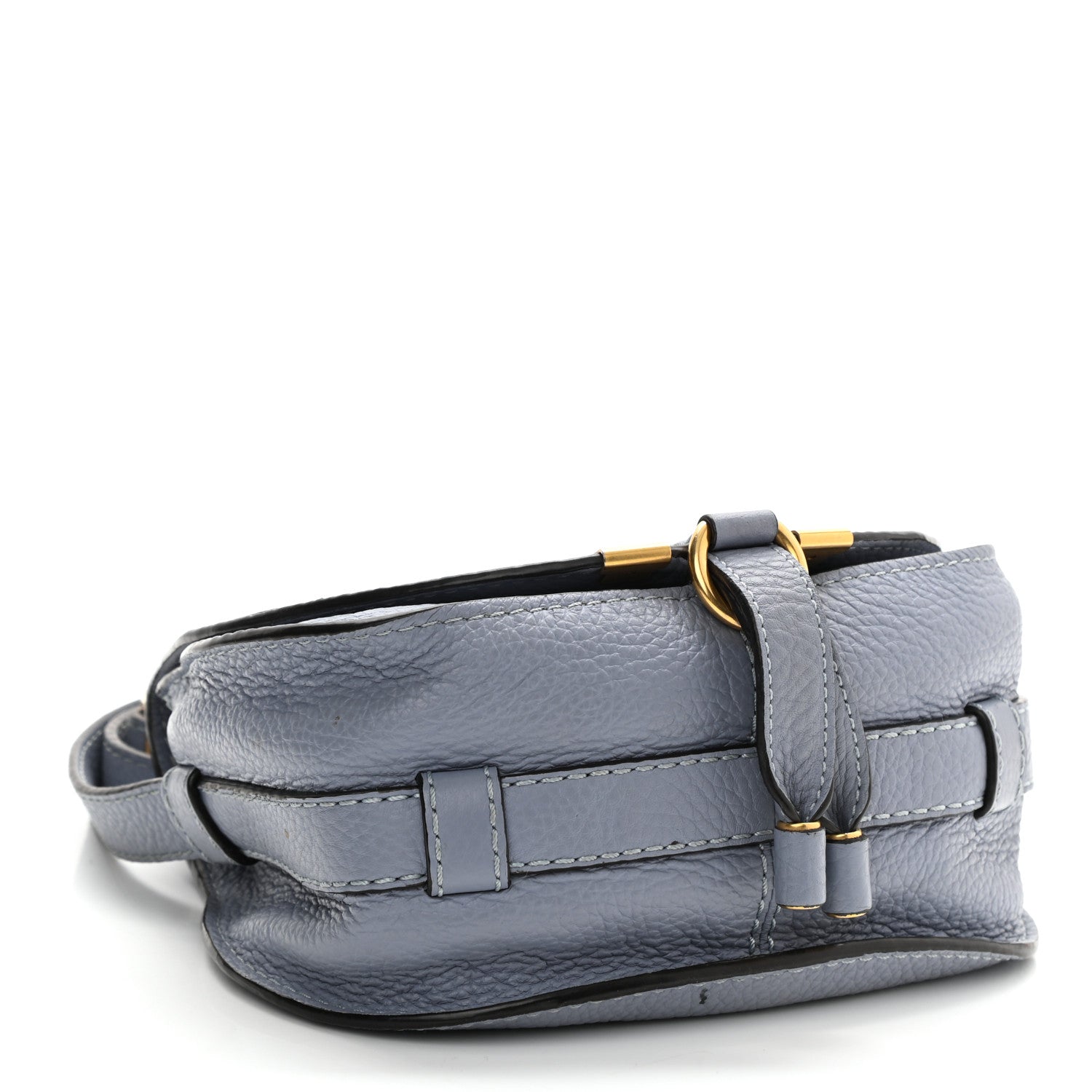 Chloe Calfskin Mini Marcie Round Crossbody Bag Washed Blue 4 of 10