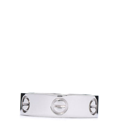 Cartier 18K White Gold 5.5mm LOVE Ring 51 5.75 3 of 5