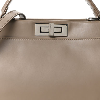 Fendi Vitello Morgan Shiny Nappa Medium Peekaboo Iconic Satchel Tortora 8 of 10