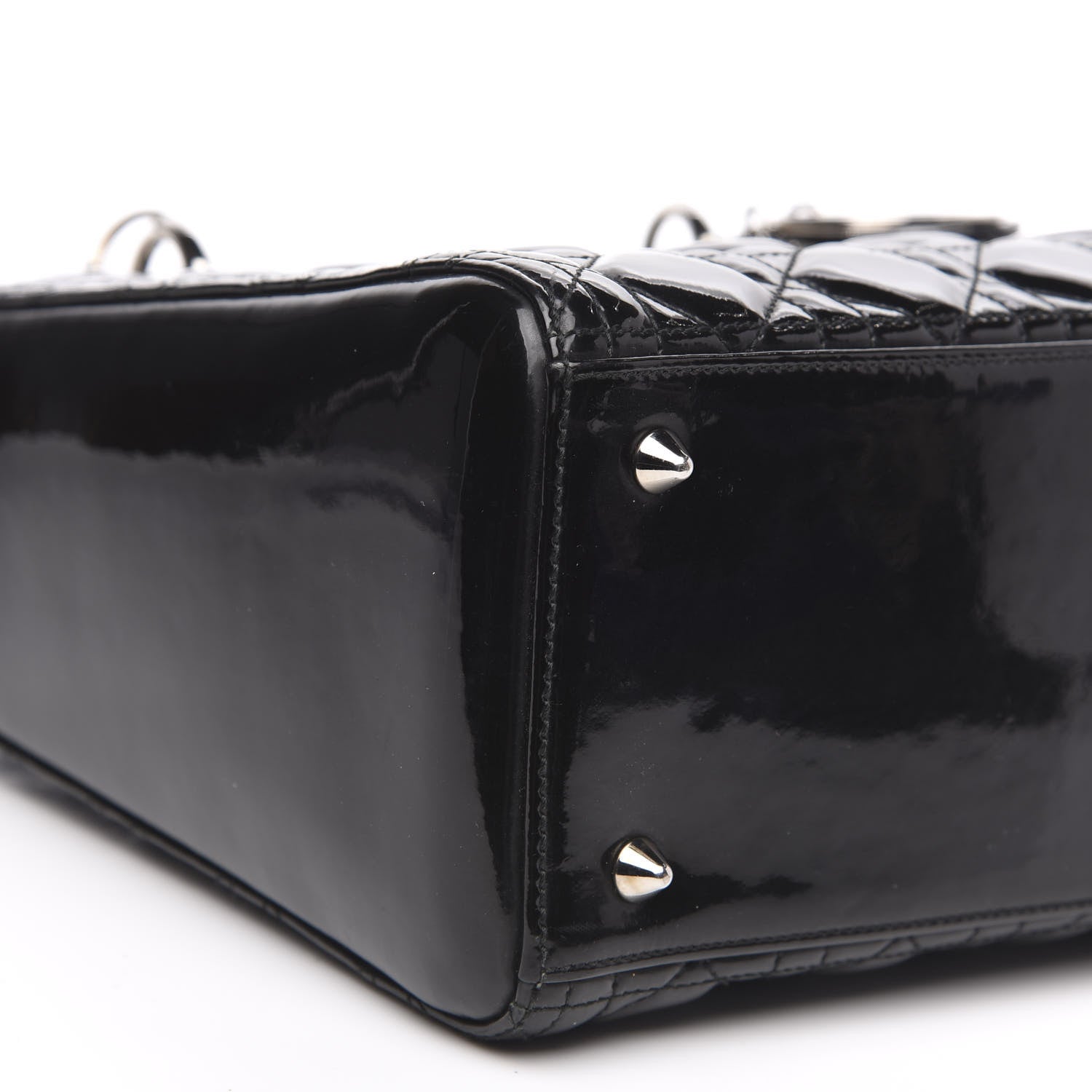 Christian Dior Patent Cannage Medium Lady Dior Black 8 of 12