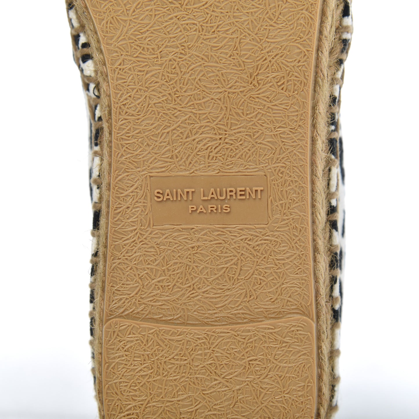 Canvas Leopard Print Espadrilles 38 Latte Black