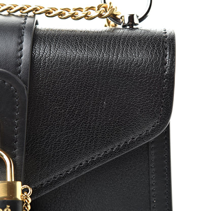 Chloe Shiny Goatskin Calfskin Aby Chain Shoulder Bag Black 11 of 12