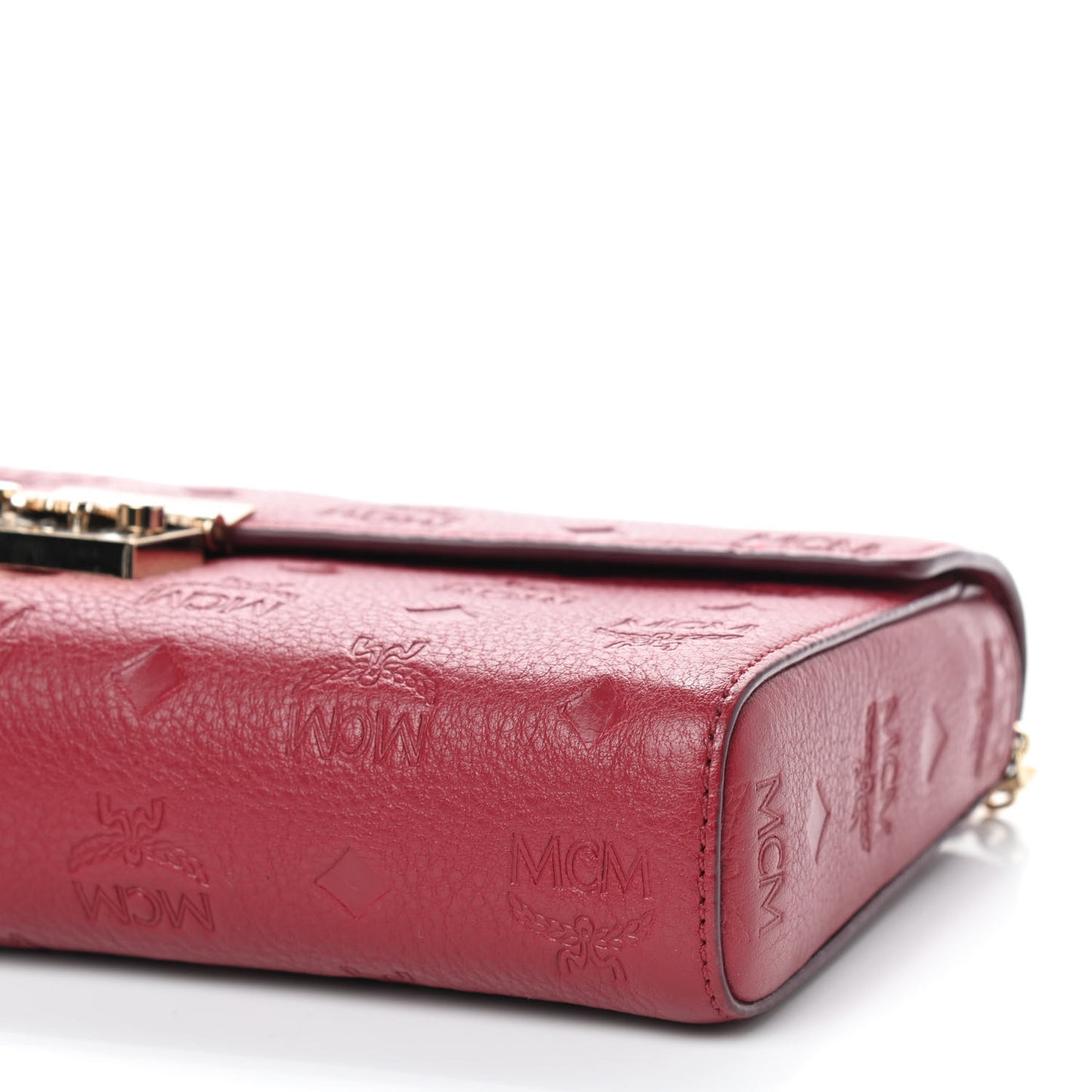 Calfskin Ottomar Monogram Medium Millie Crossbody Bag Ruby Red