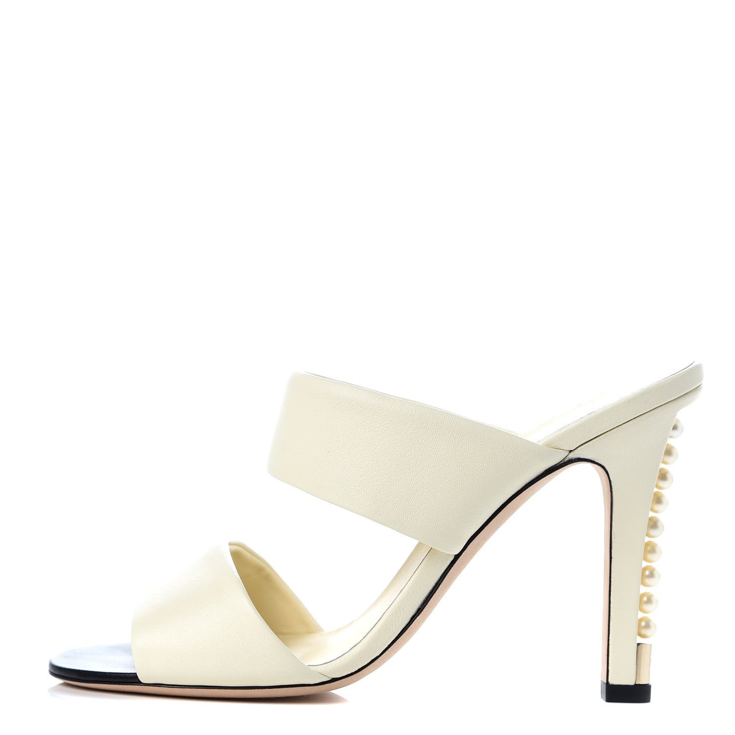 Lambskin Pearl Sandal Mules 40 Ivory