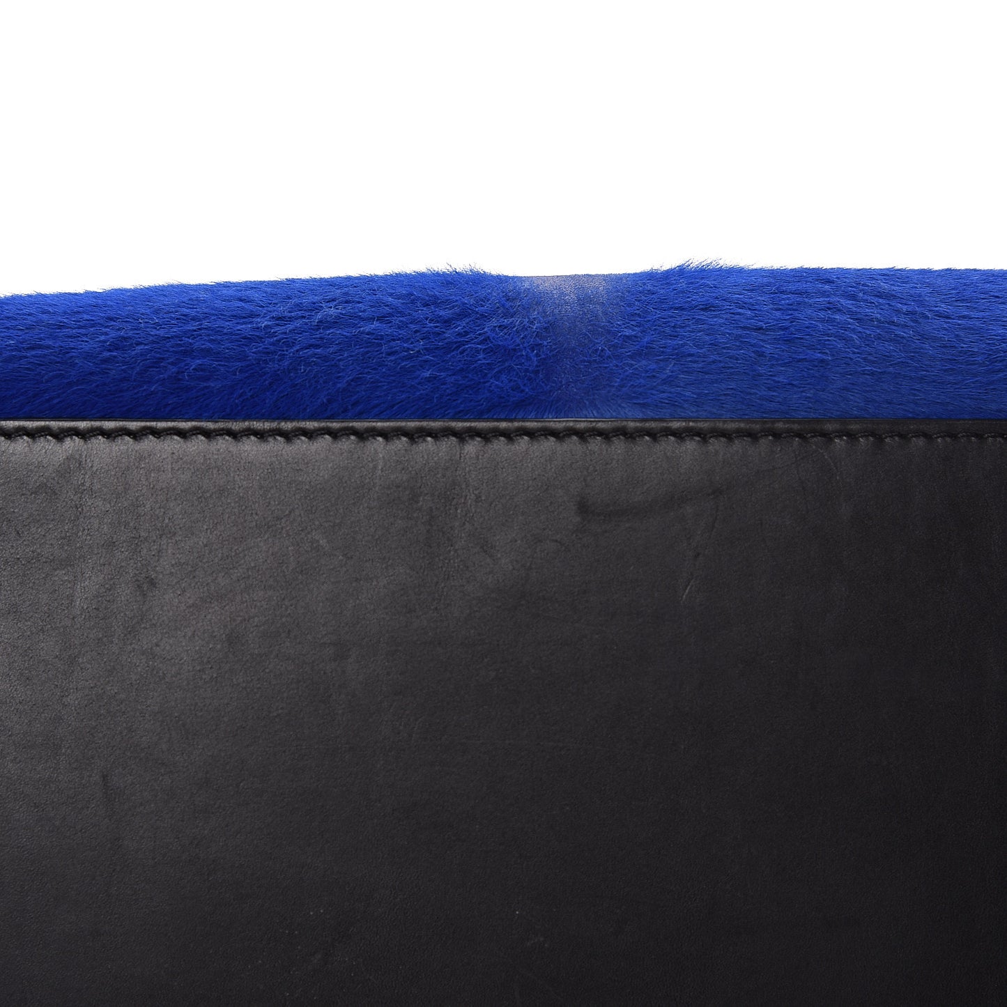 Pony Hair Mini Tri-Color Luggage Royal Blue