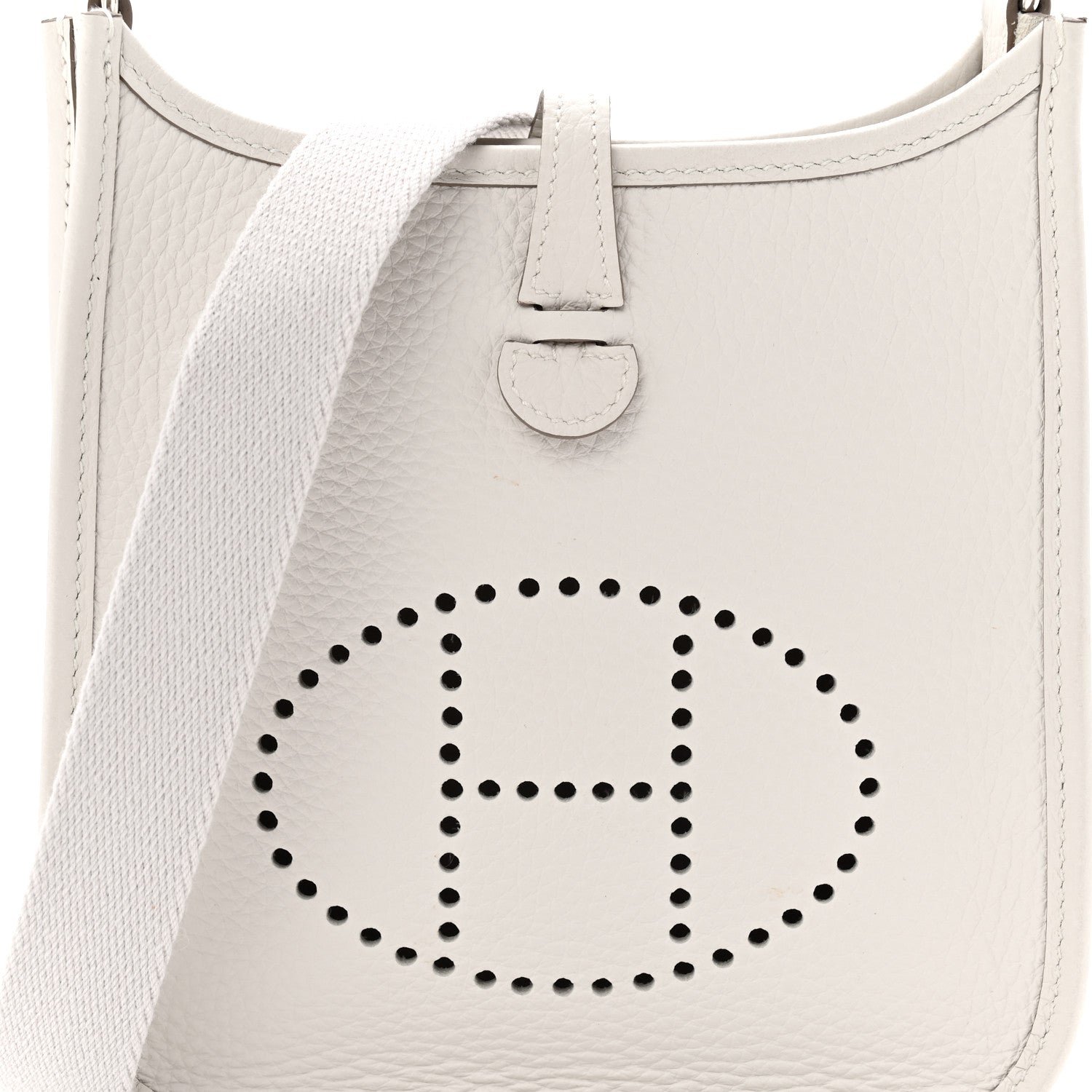 Hermes Taurillon Clemence Evelyne TPM Gris Pale 8 of 10