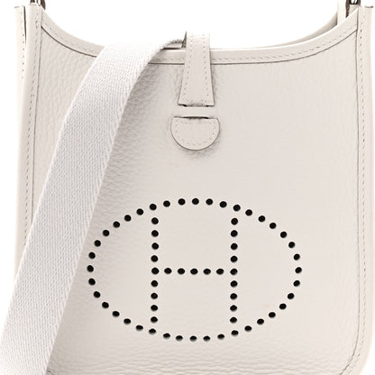 Hermes Taurillon Clemence Evelyne TPM Gris Pale 8 of 10