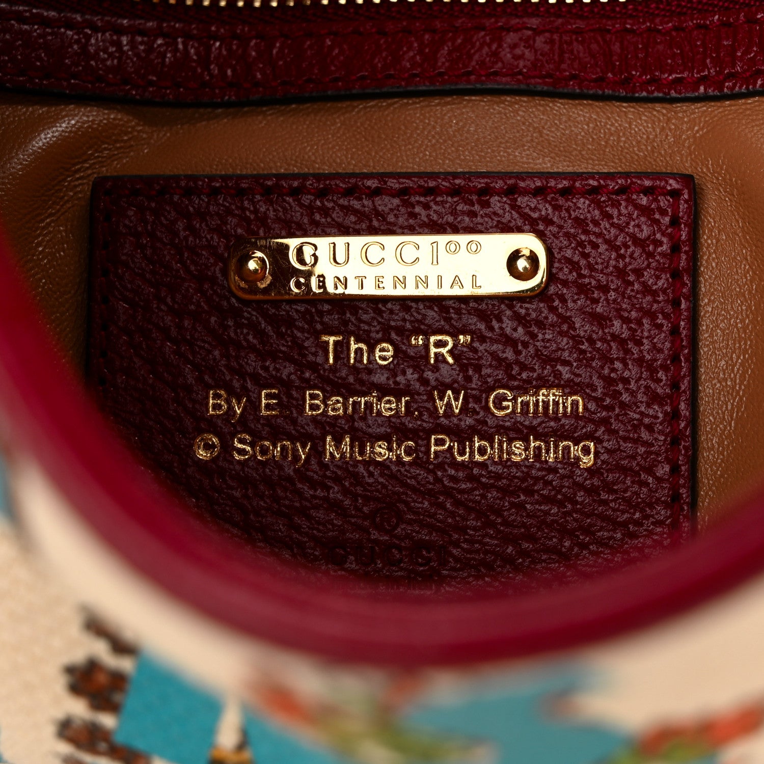 Gucci Canvas Calfskin 100 Centennial Music Small Jackie 1961 Hobo Ivory Red 6 of 10