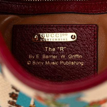 Gucci Canvas Calfskin 100 Centennial Music Small Jackie 1961 Hobo Ivory Red 6 of 10