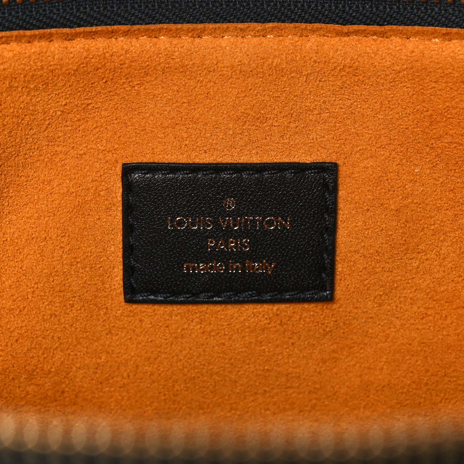 Louis Vuitton Lambskin Embossed Monogram Coussin MM Black 6 of 9