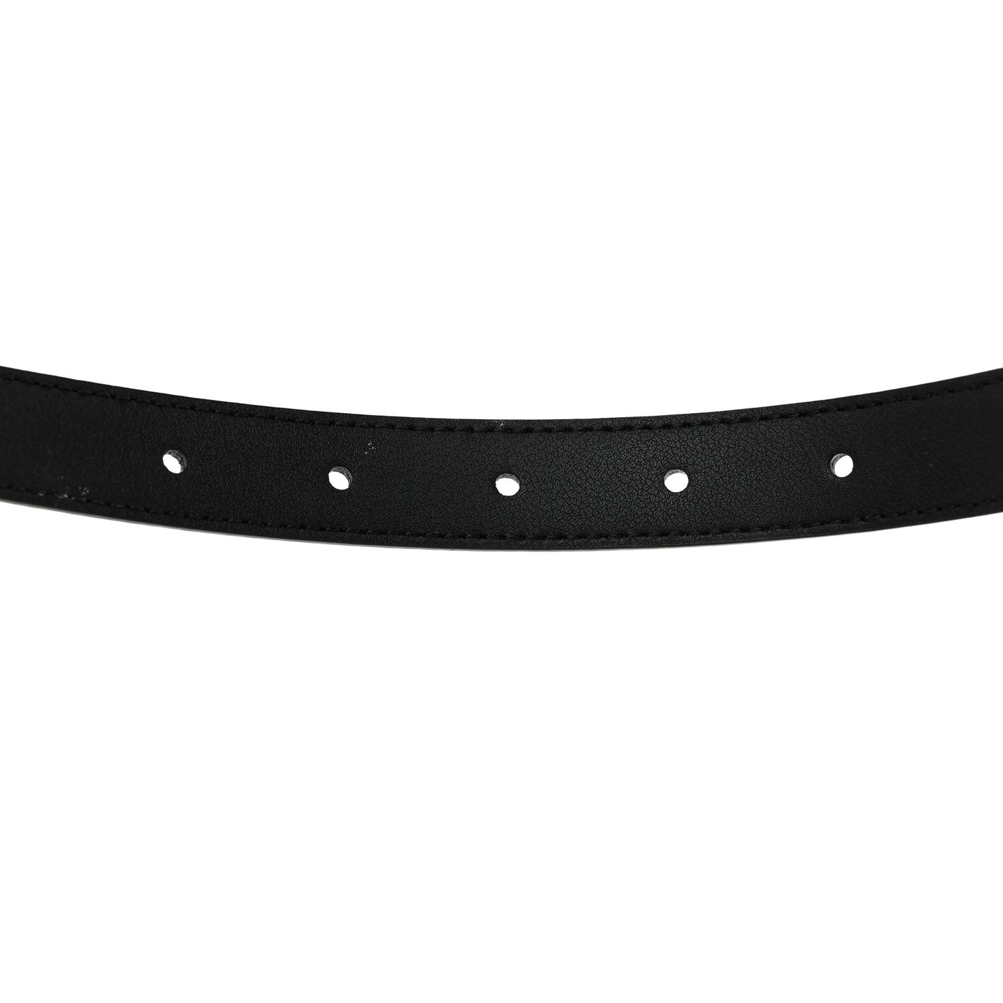 Azalea Calfskin Enamel Monochrome Double G 20mm Belt 80 32 Black