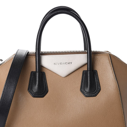 Givenchy Sugar Goatskin Small Tri-Color Antigona Beige Black Brown 5 of 10