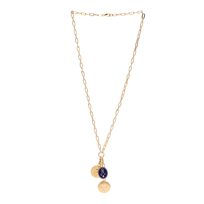 Foundrae 18K Yellow White Gold Diamond Enamel Baby Karma Wholeness Dream Refined Clip Extension Chain Necklace 3 of 5