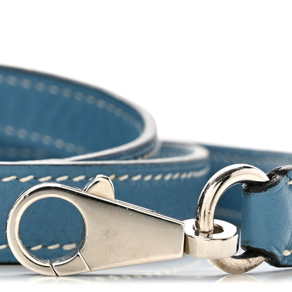 Hermes Togo Kelly Shoulder Strap Bleu Jean 6 of 6