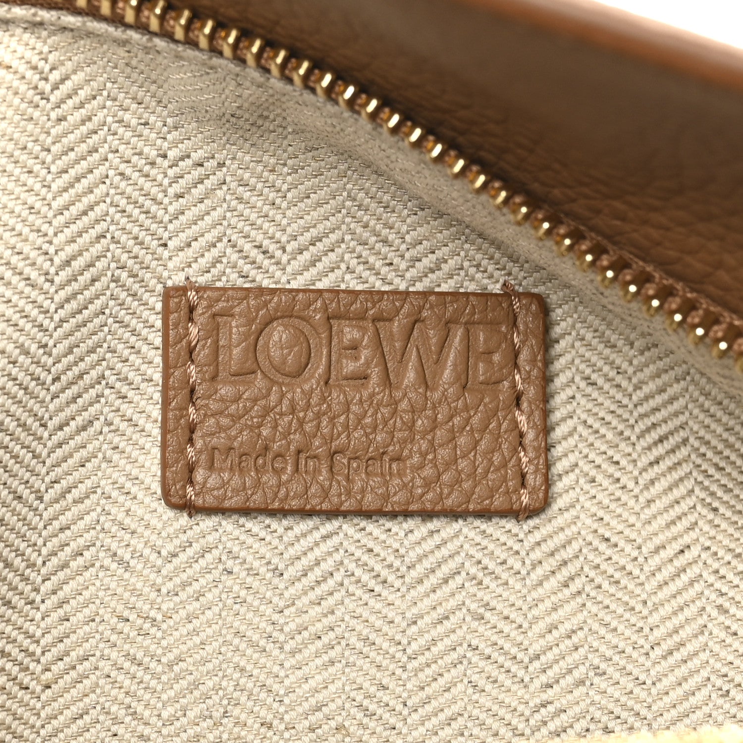 Loewe Grained Calfskin Small Puzzle Edge Bag Toffee 6 of 9