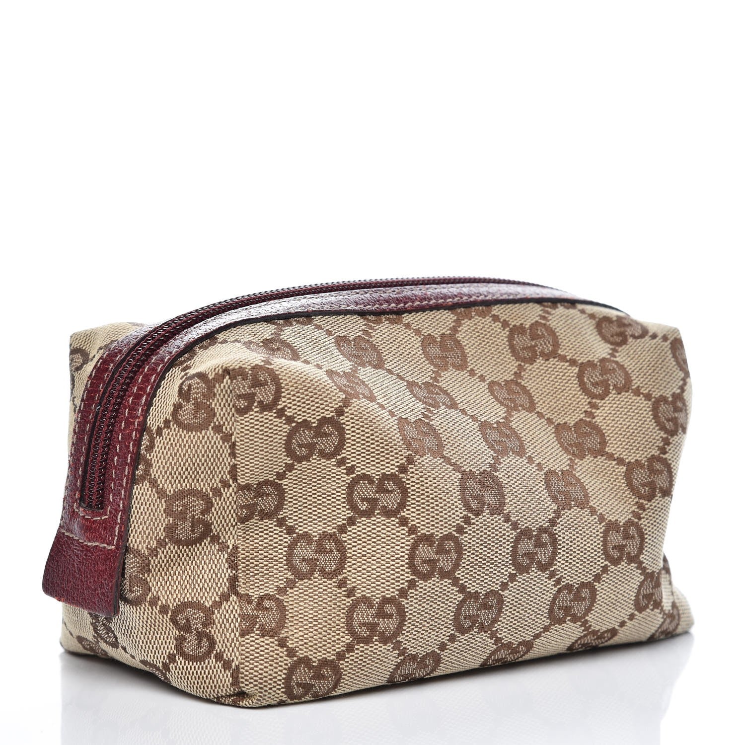 Gucci Monogram Large Cosmetic Case Burgundy 3 of 9