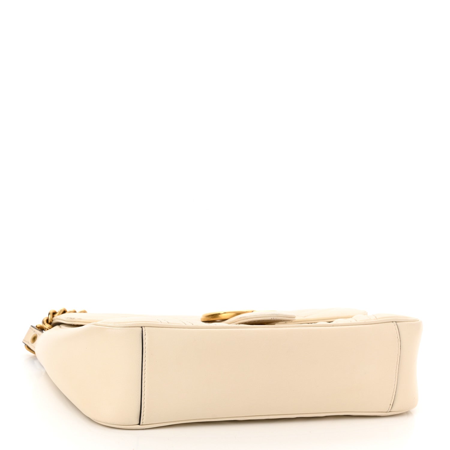 Gucci Calfskin Matelasse Small GG Marmont Shoulder Bag White 4 of 10