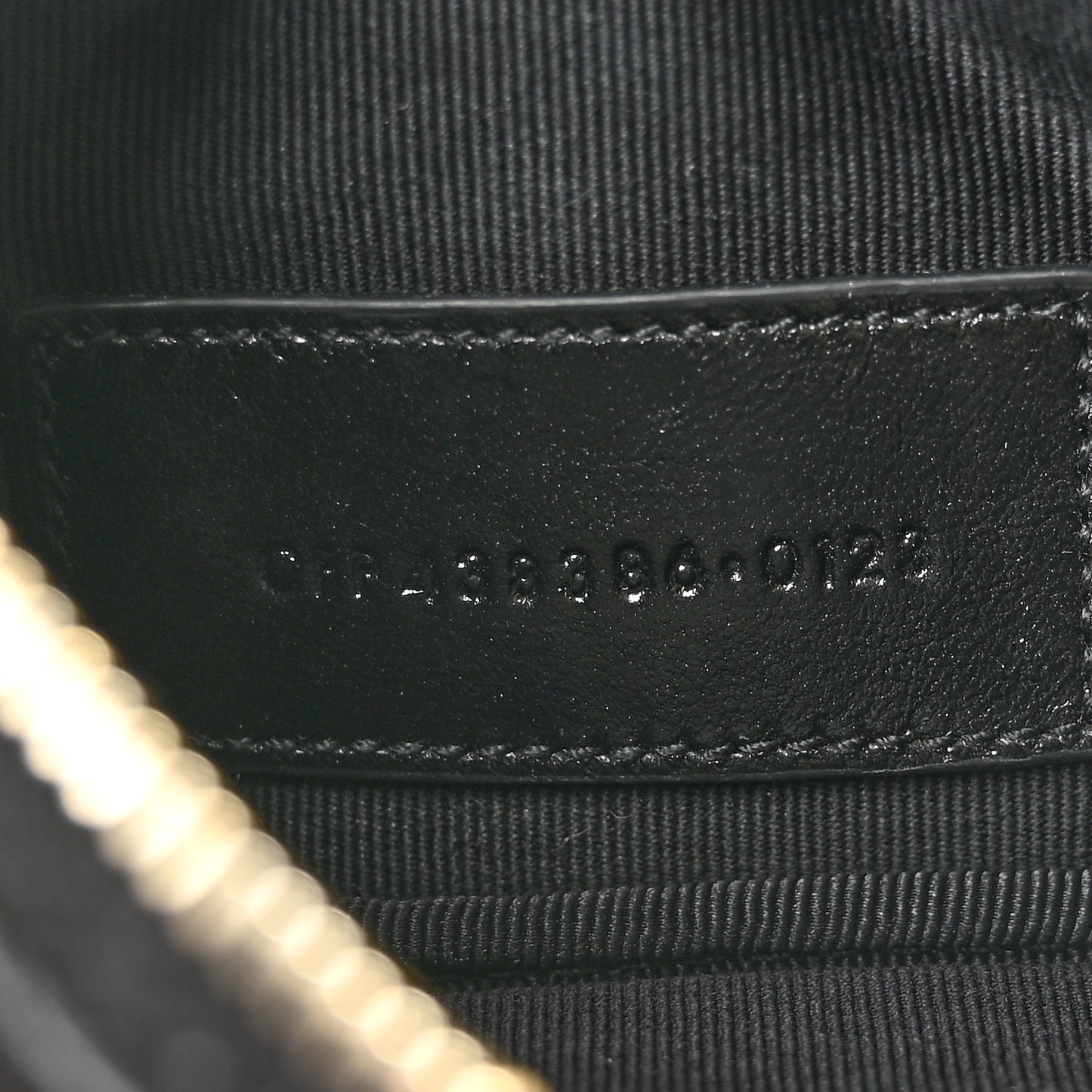 Calfskin Matelasse Monogram Key Pouch Black