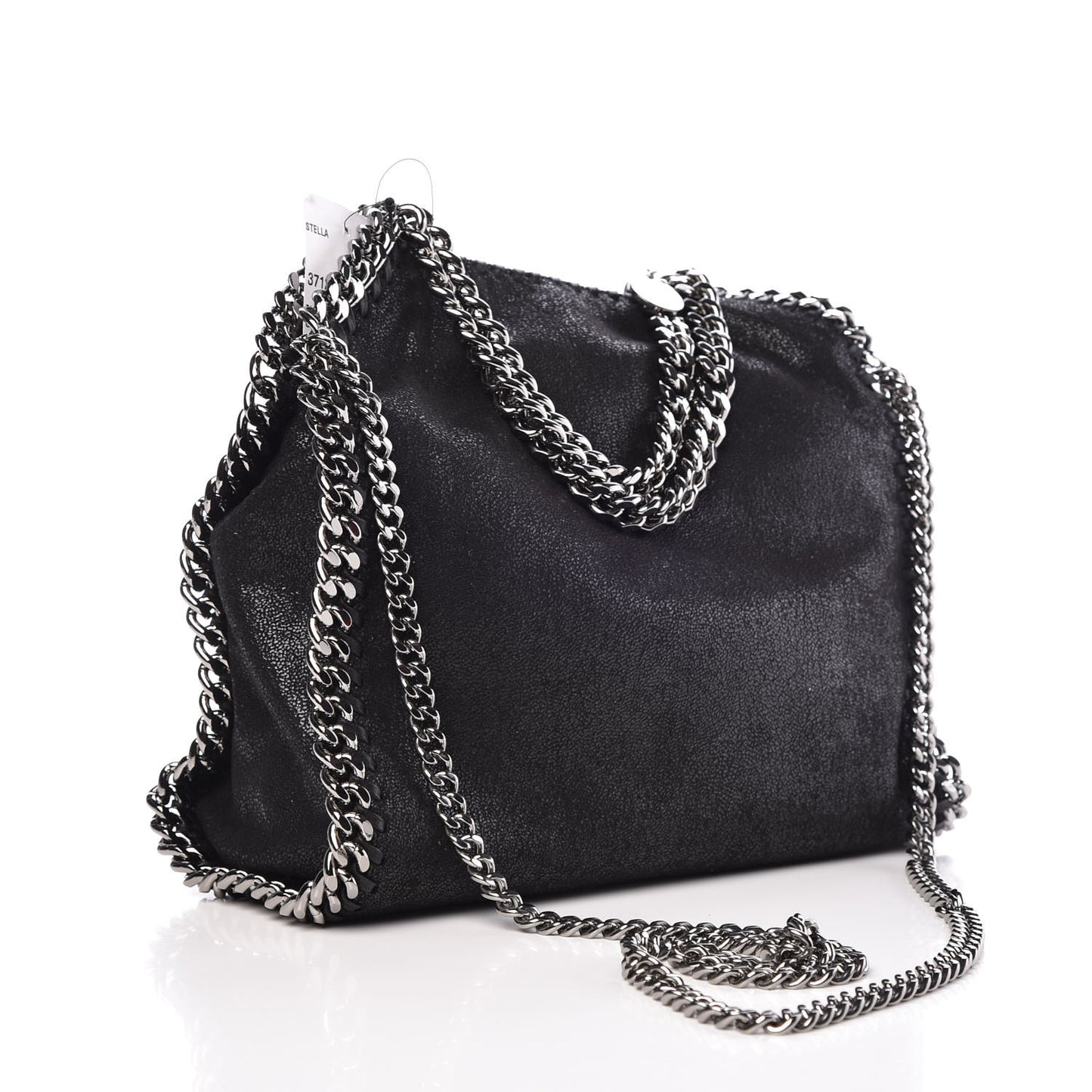 Shaggy Deer Mini Falabella Fold Over Tote Black