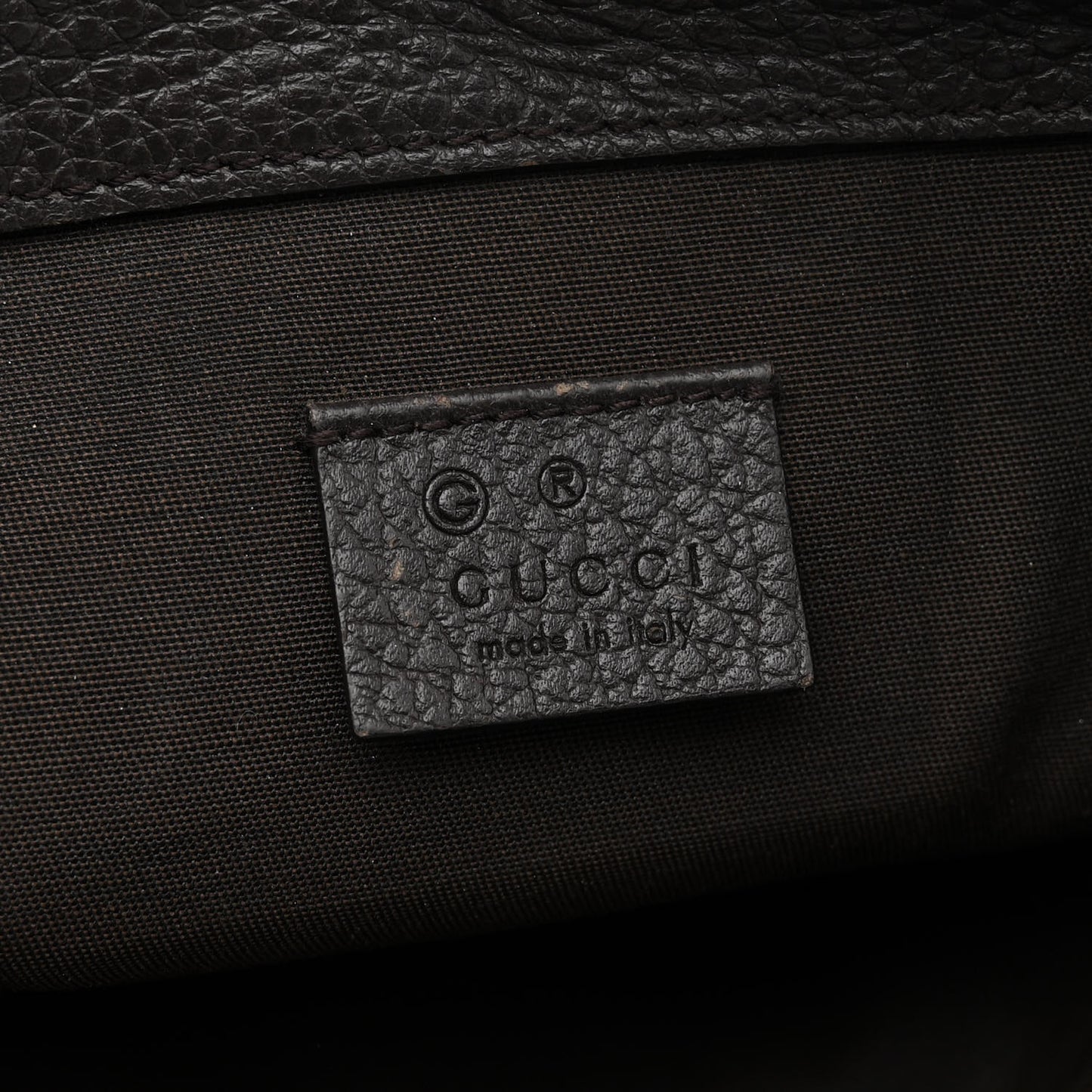 Monogram Dollar Calfskin O Drawstring Backpack Beige Ebony Testa di Moro Dark Chocolate