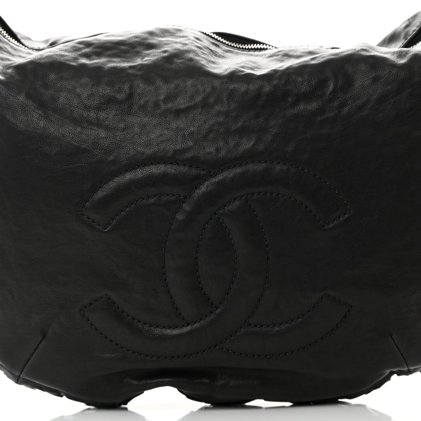 Calfskin Modern Chain Hobo Black
