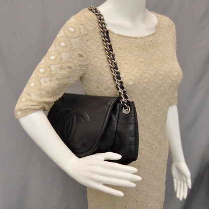 Chanel Caviar Half Moon Large Flap Black 2 of 7
