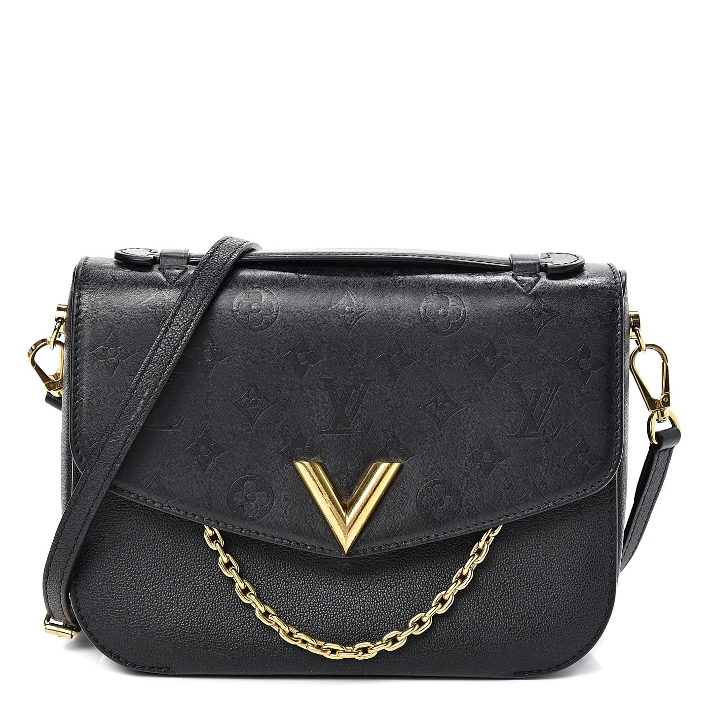 Calfskin Monogram Very Messenger Black