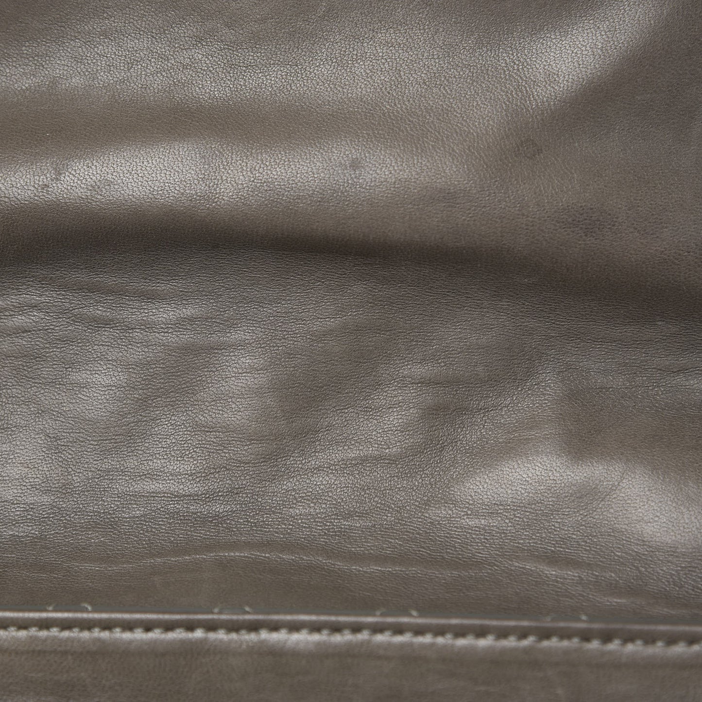 Glazed Calfskin Mademoiselle Lock Kelly Flap Bag Grey