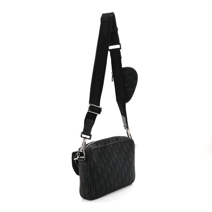 Christian Dior Oblique Saddle Triple Pouch Black 3 of 13