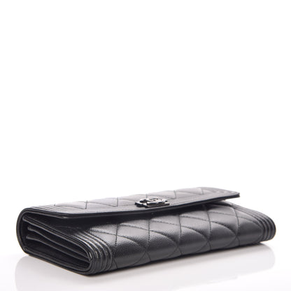 Chanel Caviar Quilted Boy Flap Wallet So Black 4 of 11