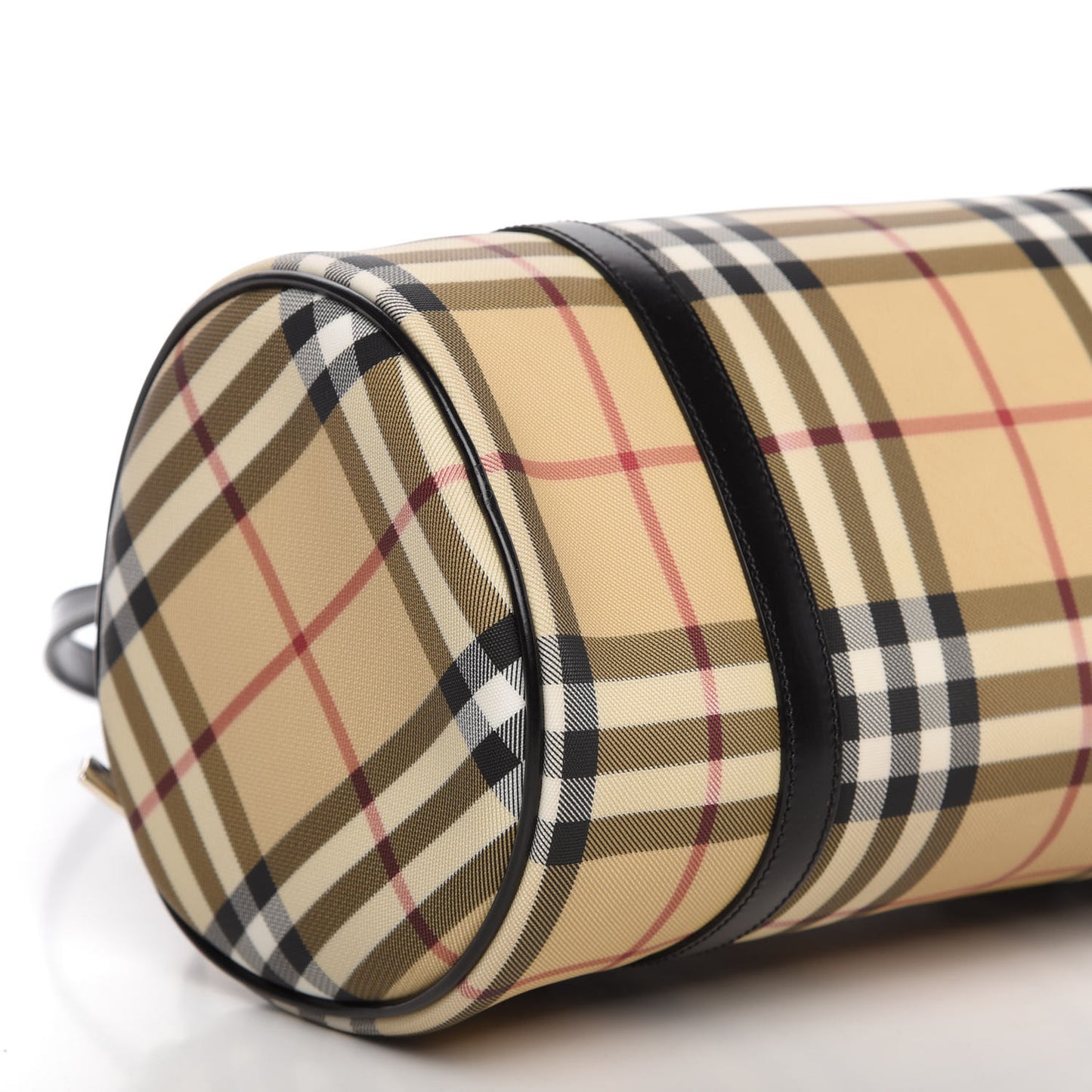 House Check Barrel Bag Black