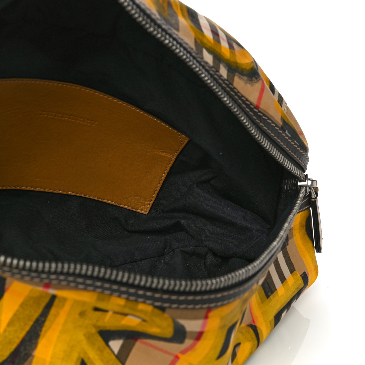 Vintage Check Graffiti Print Sonny Bum Bag Archive Yellow