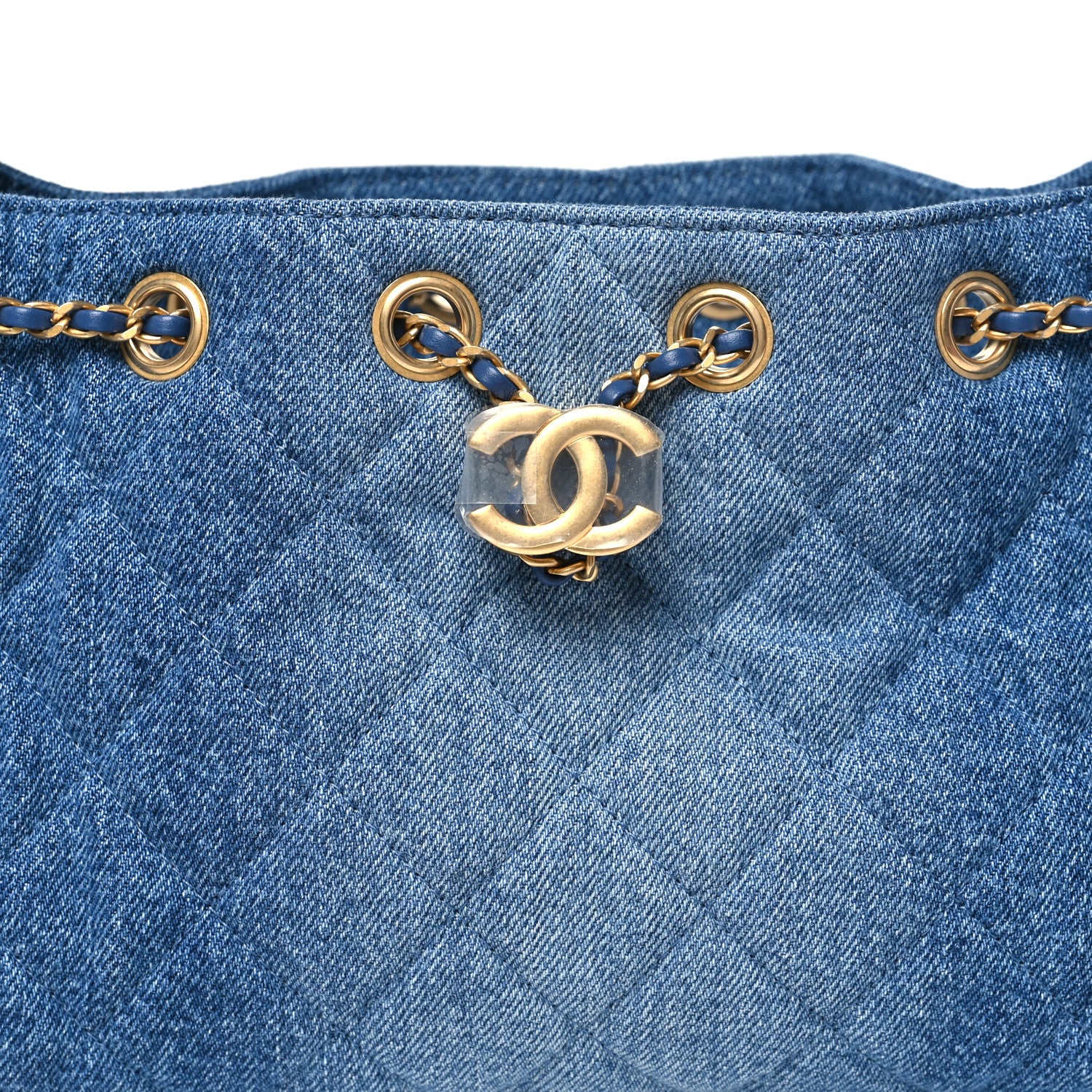 Chanel Washed Denim Quilted Mini Chanel 25 Handbag Blue 8 of 10