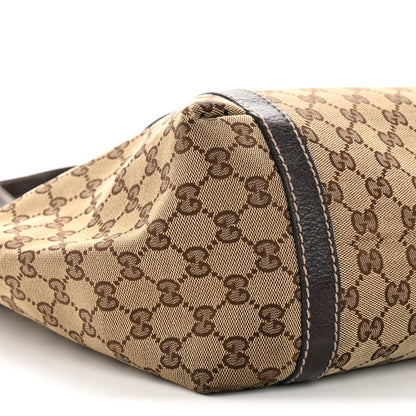 Gucci Monogram New Ladies Web Tote Dark Brown 9 of 13