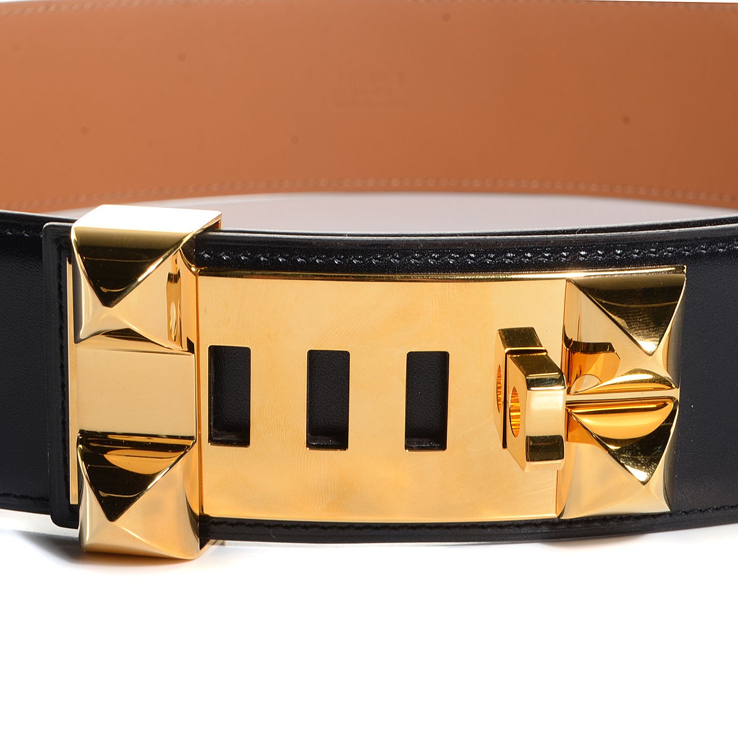 Hermes Box Collier De Chien CDC Belt 85 Black 4 of 8
