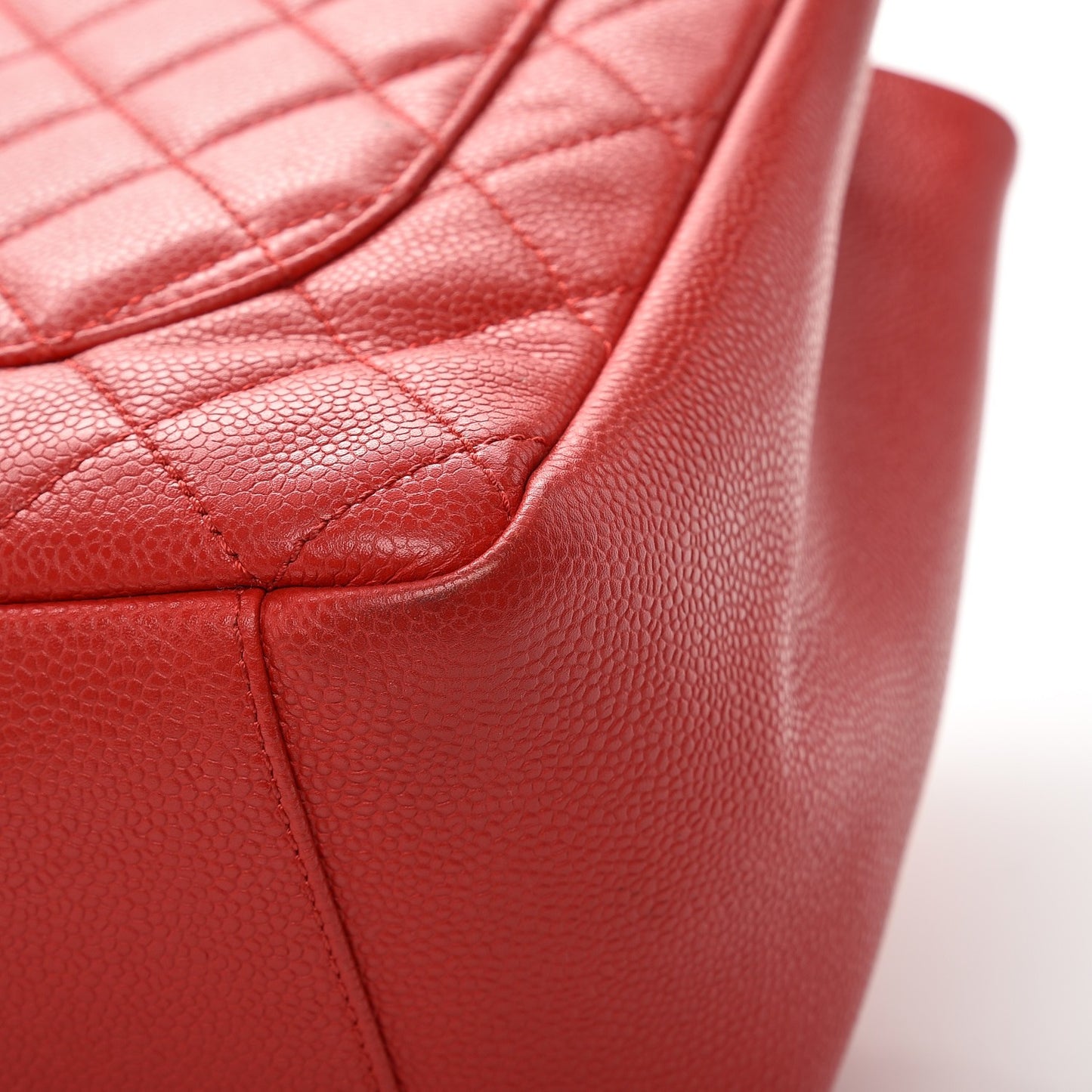 Caviar Quilted Grand Shopping Tote GST Red