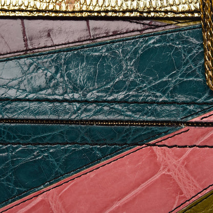 Valentino Garavani Patchwork Crocodile Dome Handbag Multicolor 9 of 10