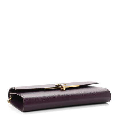 Salvatore Ferragamo Hammered Calfskin Gancini Icona Mini Bag Blackberry 6 of 17