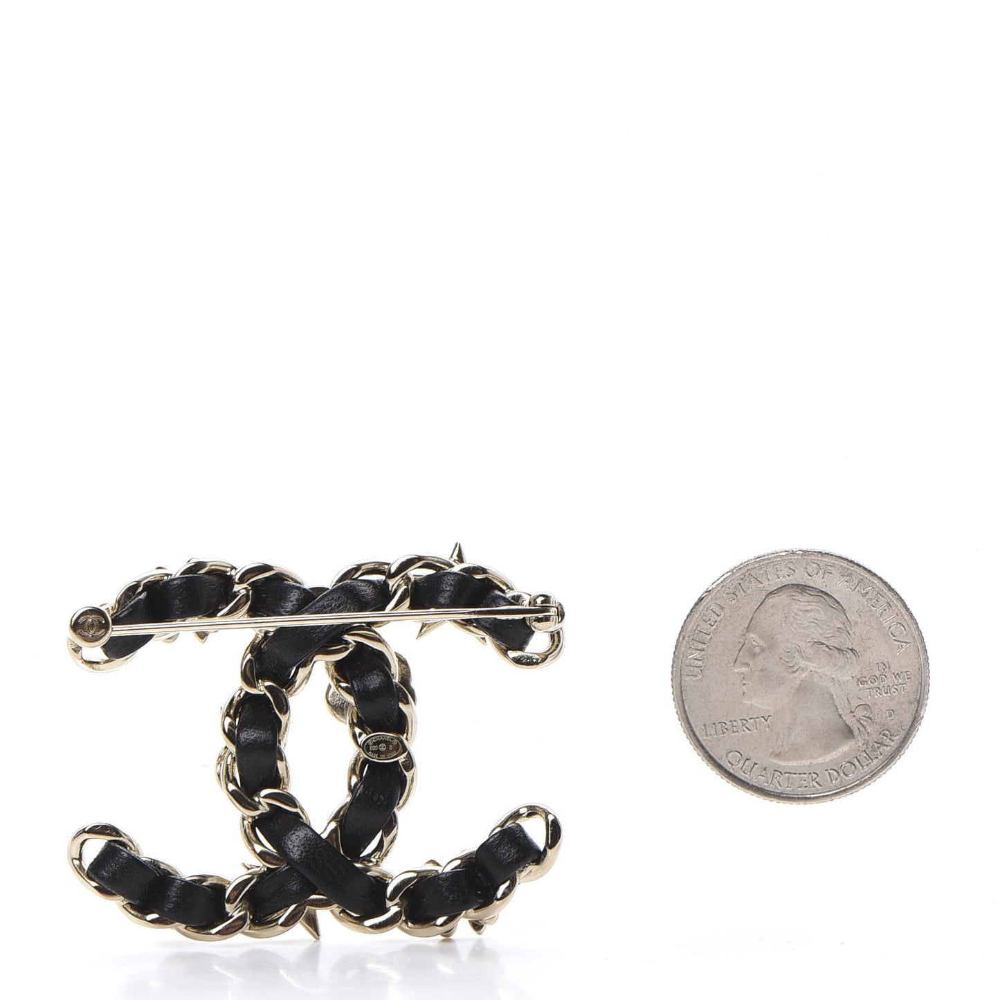 Lambskin Pearl Strass Sergeant Brooch Gold