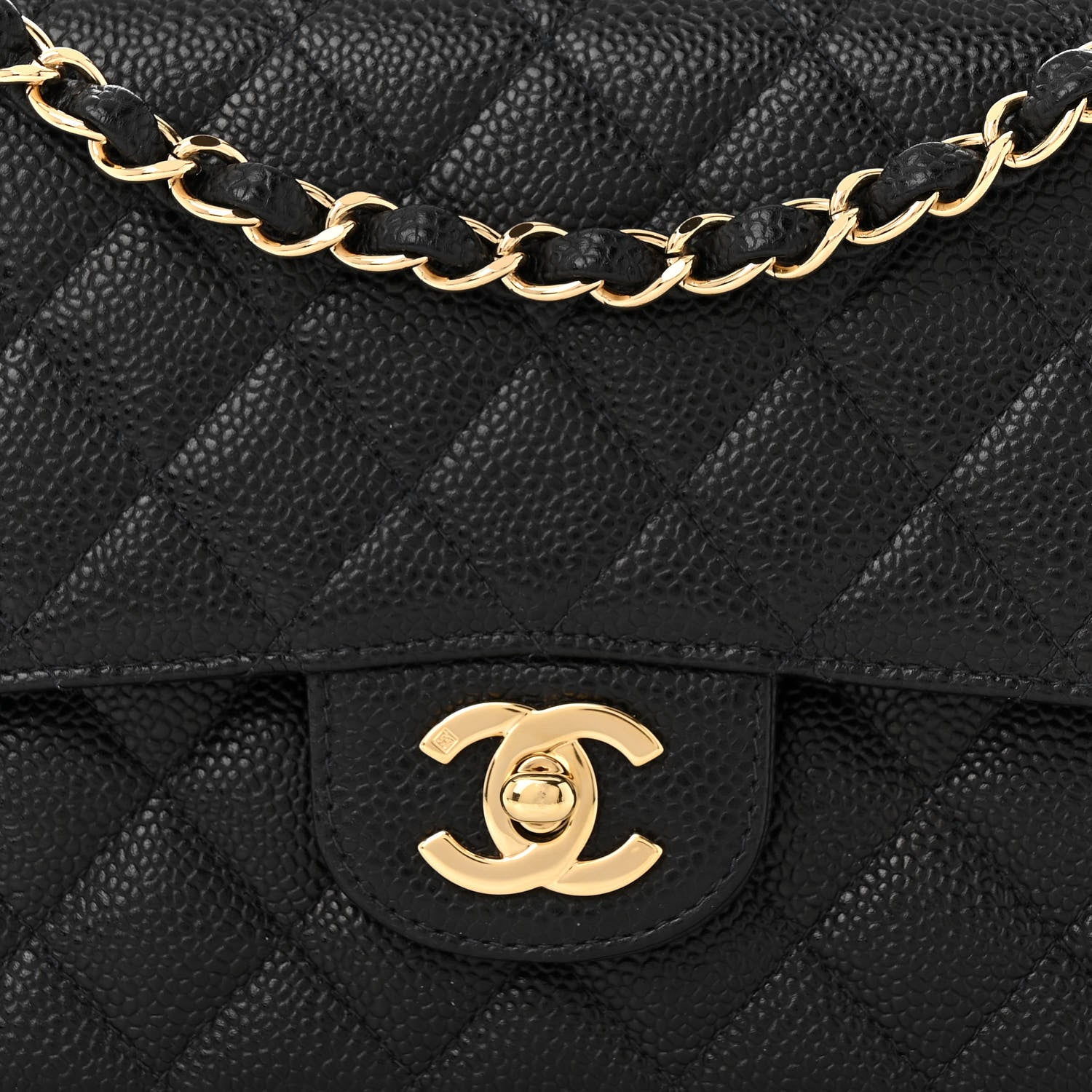 Chanel Caviar Quilted Medium Double Flap Black 8 of 11