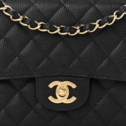 Chanel Caviar Quilted Medium Double Flap Black 8 of 11
