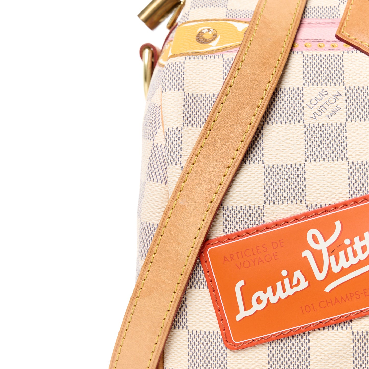 LOUIS VUITTON Damier Azur Summer Trunks Speedy Bandouliere 30