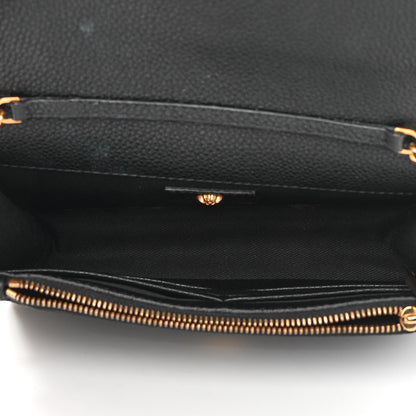 Versace Grained Calfskin Palazzo Chain Evening Bag Black 5 of 15