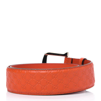 Gucci Soft Microguccissima 40mm Belt 85 34 Sun Orange 2 of 3